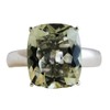 Green Amethyst Sterling Silver Ring US Size 6 / Diameter