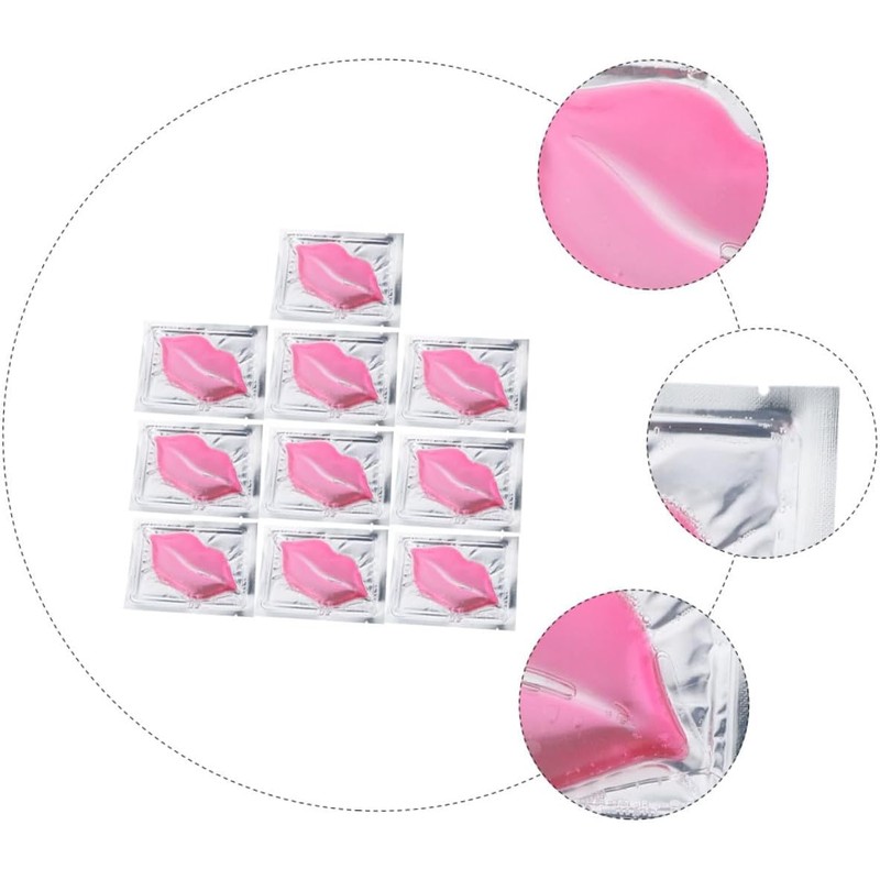 15 Mascarillas Labiales de Colágeno para Labios Rosa, Exfoliantes E