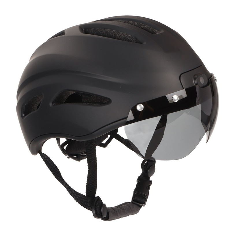 Smart Bicycle Helmet 4K HD Camera Magnetic Goggles Emergency Storage