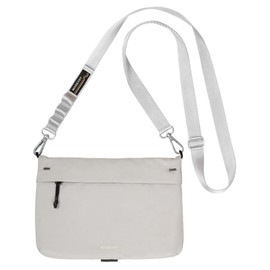 MagEasy Sacoche Shoulder Bag, Shoulder Strap, Removable, Pochette, Small Items, Pouch, Mini Bag, Fits Men and Women, 2L SACOCHE with STRAP, cement grey + galaxy grey