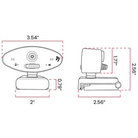 Arozzi - Occhio True Privacy Webcam - Magnetic Privacy Cover, Dual Omni-Directional Noise Cancelling Microphones with Manual Circuit Breaker, and Full HD, Black