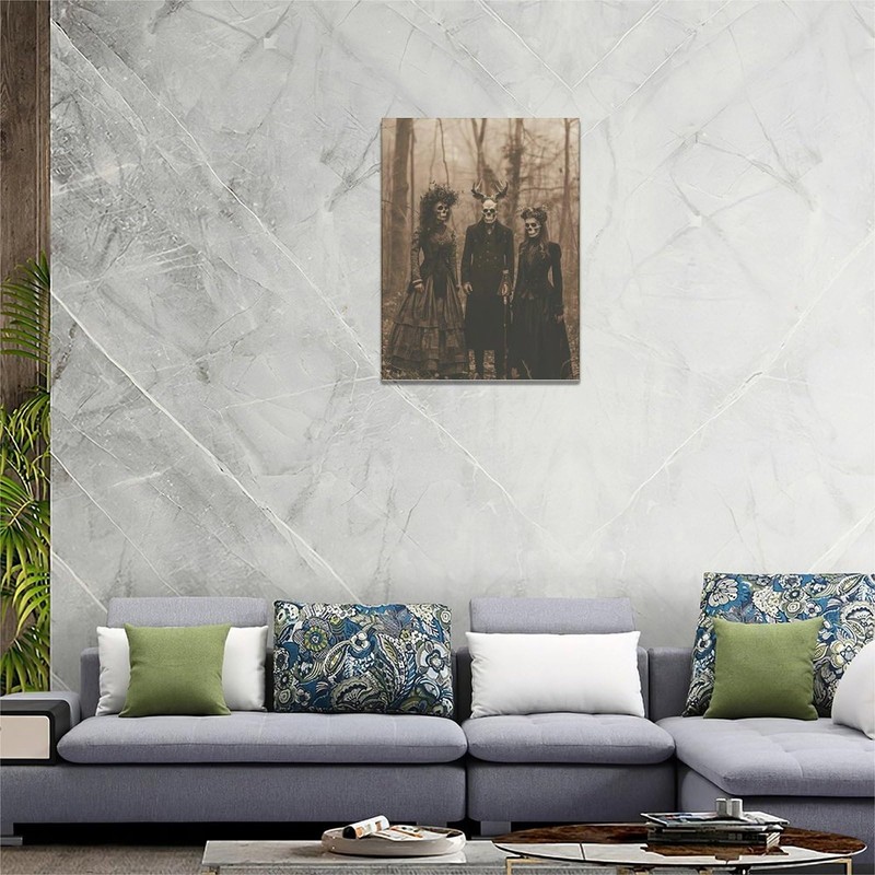 Gothic Skull Wall Art Pictures Goth Skeleton Wall Decor Canvas