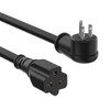 12AWG Right-Angle Plug Adapter 90-Degree 15Amp to 20Amp 1FT, 15