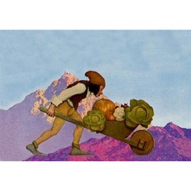 A Knave with a Wheelbarrow 20x30 poster