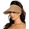 Womens Straw Sun Visor Hat Foldable Beach Visors Hat for