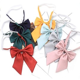 DRASAWEE (R) School Ribbon JK Uniform Ribbon Plain JK High School Girls Sailor Uniform Accessory High School Student School Uniform Ribbon Satin Shiny Costume Accessory Yellow