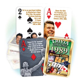 Flickback 1989 Trivia Playing Cards & 1980's Movie Trivia Combo: 31st Birthday or Anniversary