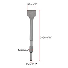 sourcing map Scraping Chisel 50mm Dia. Masonry Drill Bit Hex Shank for Electric Jack Hammer Remove Scale Edging Chipping Tool