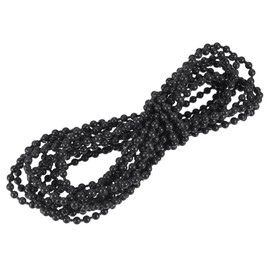 sourcing map Blinds Beaded Chain Cord, 5.47 Yards Roman Vertical Roller Shades for Window Curtain Blind Replacement Parts, Black