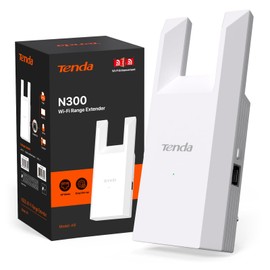 Tenda Ripetitore WiFi Extender e Access Point, Velocità Single Band 300Mbps, Porta Ethernet, Copertura fino a 120 m², Compatibile con i principali modem router Wi-Fi, Bianco(A9)