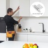 sourcing map Cabinet Kitchen Inset Hinges, 2Pcs 1/2" Overlay Semi-Concealed