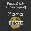 Baby Short-Sleeved Bodysuit, “Papa & ich sind uns einig Mama