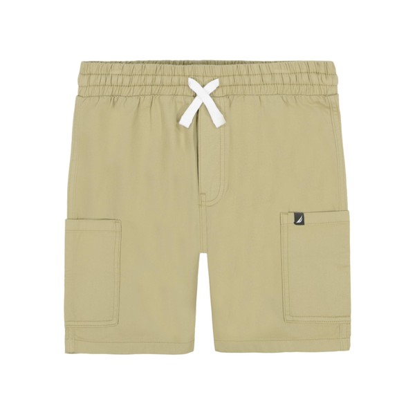 Nautica Boys' Pull-On Cargo Shorts, Drawstring Closure, Khaki, 14-16