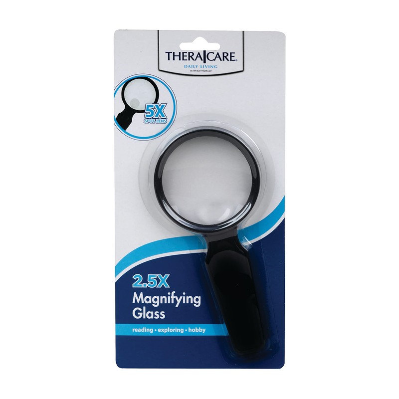 Thera|Care 2.5X Magnifying Glass | 2.5X Magnification | Scratch-Resistant Acrylic