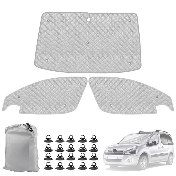 kswiown Sonnenschutz Kompatibel mit Citroen Berlingo 2008-2018, 3 PCS Auto