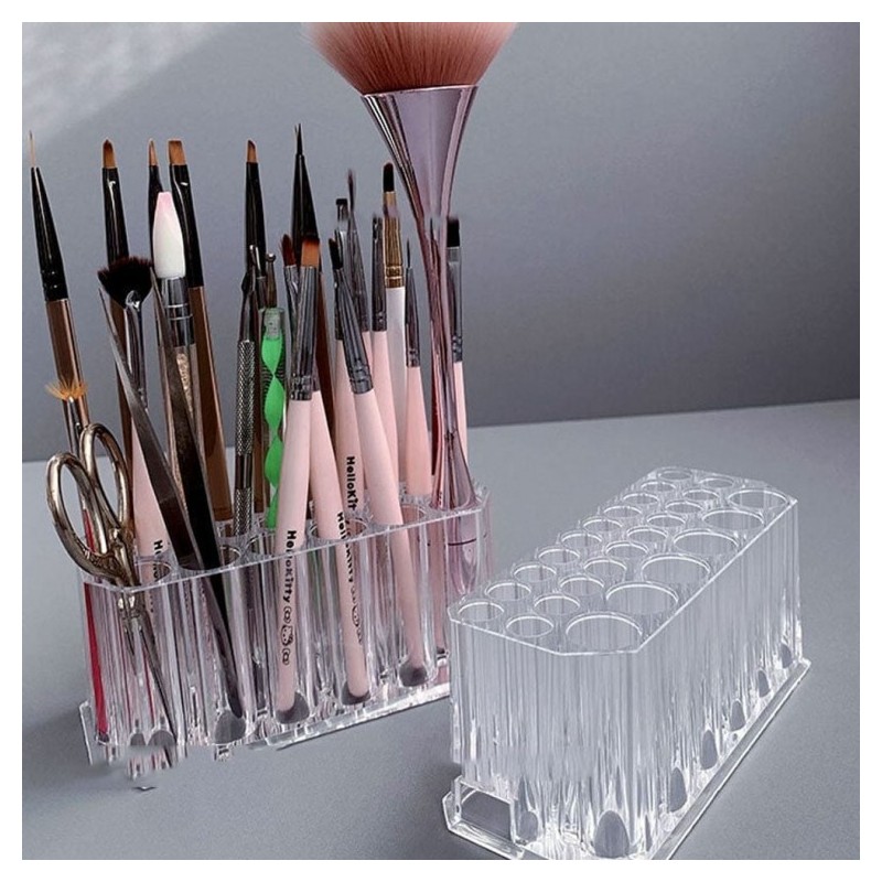 Pingshow33 Multi-Purpose Acrylic Stand Brush Holder for Nail Art and