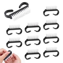 OHYER Pack of 10 Nail Brush Handle Brush Hand Scrubbing Brush Cleaning Brush Pedicure Brush Hand Wash Brush Plastic Fingernail Brushes for Cleaning Hands Feet Toes and Various Gaps