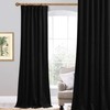 StangH Black Velvet Curtains 120 inches Long - Extra Long