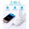 Power Strip with LED Desk Lamp, 3 Outlets 4 USB