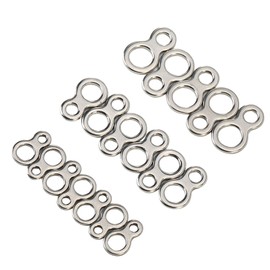 60pcs Stainless Steel Solid Fishing Figure 8 Jigging Rings Lure Tackle Accessories