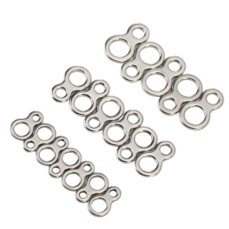 60pcs Stainless Steel Solid Fishing Figure 8 Jigging Rings Lure