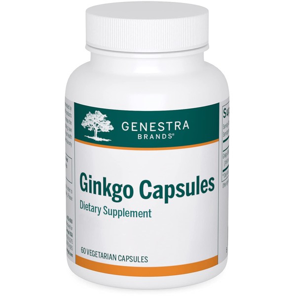 Genestra Brands Ginkgo Capsules | Supports Mental Acuity, Healthy Blood Circulation, and Nervous and Cardiovascular Systems | 60 Capsules