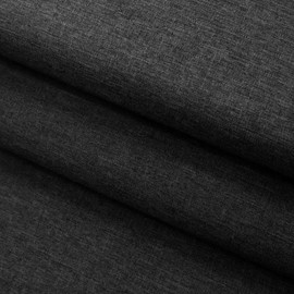 Linen Fabric Patches Self Adhesive, Linen Fabric Repair Tape Soft Breathable, Fabric Patch for Furniture Office Chair Sofa Car Seats (Black, 16"x60")