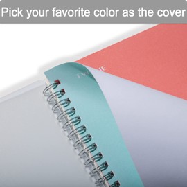 TWONE 4-Pack Graph Paper Notebook Spiral Bound, 10 x 7 Inches with 70 Sheets, 140 Grid Paper, Ideal for Math and More