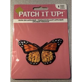 Patch It Up Monarch Butterfly Patch  Embroidered Applique New In Sealed Pkg FREE SHIP