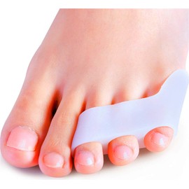 Povihome 10 Pack Pinky Toe Separator and Protectors, Triple Gel Toe Separators for Overlapping Toe, Curled Pinky Toes Separate and Protect