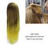 Hair Mannequin Head Simulation Ink Yellow Colour Mixture Gradient Hair