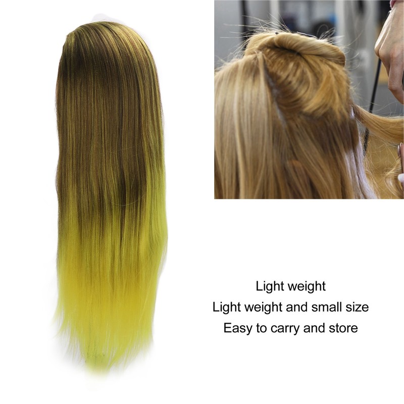 Hair Mannequin Head Simulation Ink Yellow Colour Mixture Gradient Hair