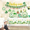 169 Pcs Lucky One Birthday Decorations Boy Tableware Set, Lucky