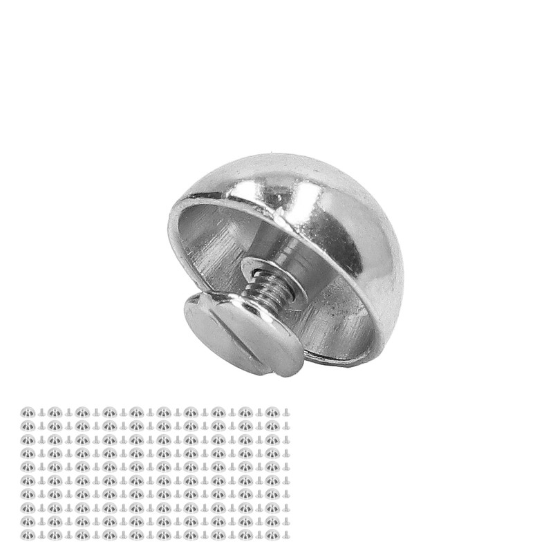 100 Sets Mushroom Rivet 12mm High Hardness Round Head Leather