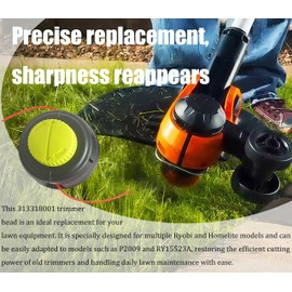 Xiweiqi 313318001 Trimmer Head（2+1+M8Nut） Compatible with Homelite Ryobi P2009 RY15523A RY40006 RY15523A RY15523AVNM Replacement Part Number 311759013 311759008