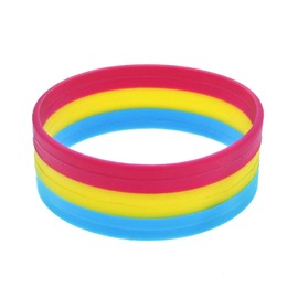 Zac's Alter Ego Gay Pride Festival Pansexual Striped Silicon Bracelet
