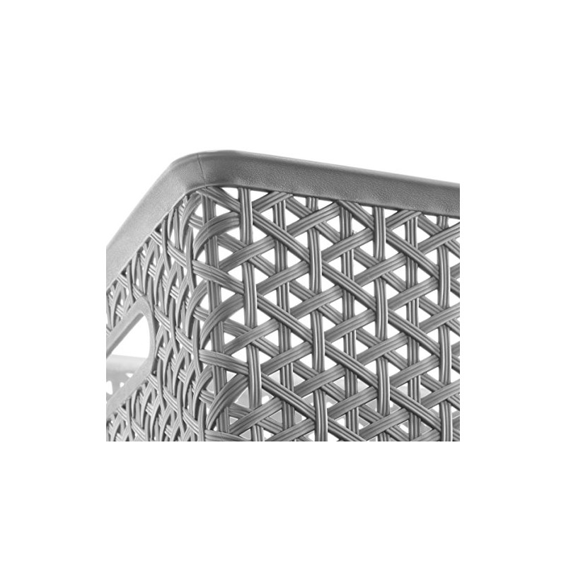 Whitmor 6597-5656-SLVR Resin Tote, Small, Silver