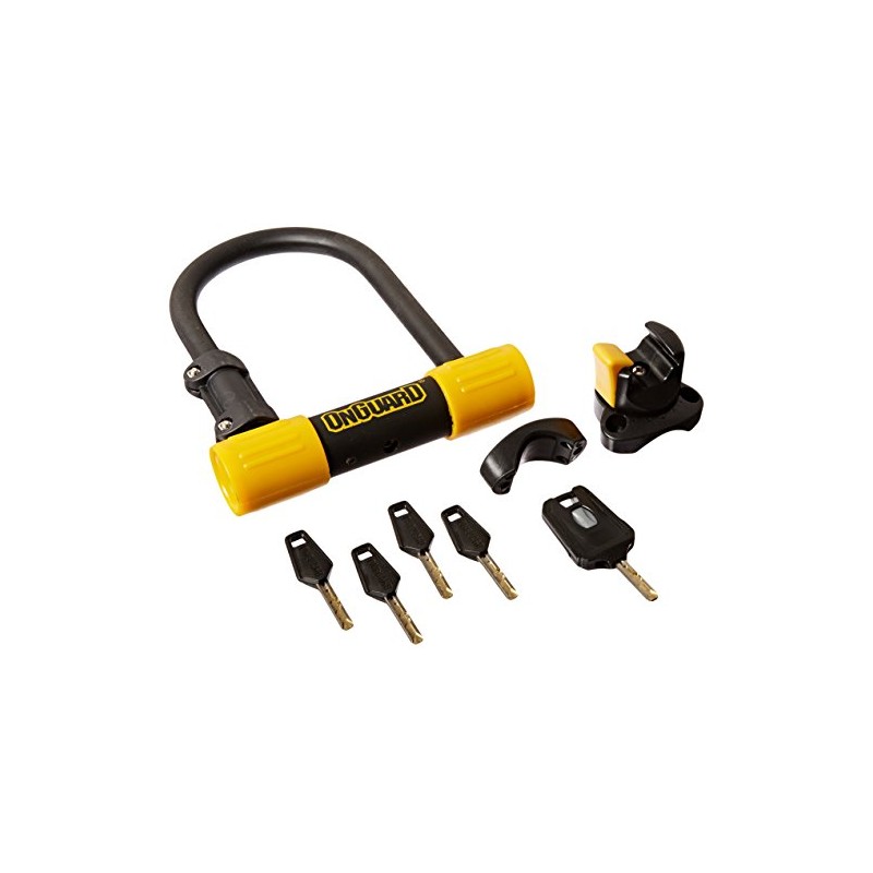 OnGuard Bulldog Mini DT U-Lock with 4-Feet Cinch Loop Cable