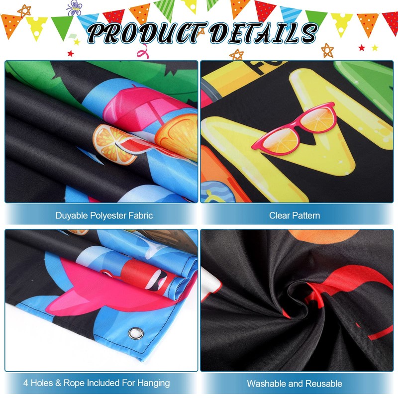 School's Out for The Summer Backdrop Pool Party Decorations End