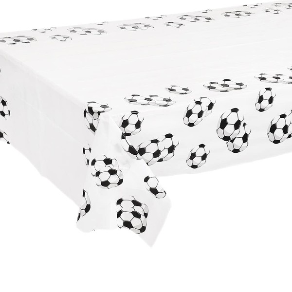 Football Table Cloth Table Cover Party for World Cup 2022,108*180cm Rectangle Black White Football Soccer Plastic Tablecloth for Football Party Table Decorations Supplies,Football Birthday Decorations