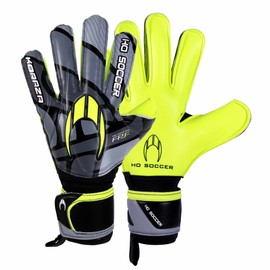 HO Soccer KORAZA Lime Goalkeeper Gloves, Unisex, Kids, Grey/Lime, 3
