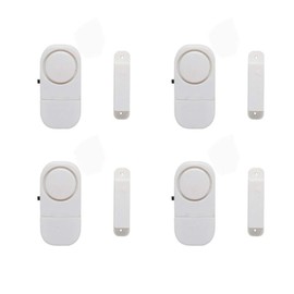 4 Pack Window & Door Burglar Intruder Alarms Alarm Breach Wireless Sensor Loud Security Mini Alarms Magnetic Door Window Alarm Home Security System Wireless Sensor Burglar Intruder
