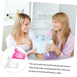 Baluue 12pcs Nail Art Clip Transparent and Finger Clips for Nail Forms Reusable Manicure Tools for Home and Salon Use for Applications