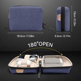 Cable Organizer Tech Pouch Charger Organizer Travel Organizer Scratch-Resistant and Wear-Resistant Polyester Electronics Organizer Travel Cord Organizer Case Accommodates Electronics Accessories