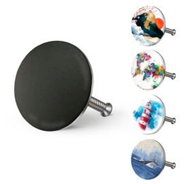 arteneur Bath Plug Universal Black Matt, Stainless Steel