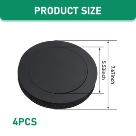 Sumjig 4 PCS Car 6.5" Speaker Voice Coil, Slow Rebound Sealed Speaker Circle to Avoid Sound Diffusion, Improve Speaker Sound Effect Bass Pad, Universal for Cars Speaker Blockers Accessories (Black)