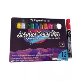 IJIANG Acrylic Paint Pens for Rock Painting Outdoor Waterproof Paint Markers Tire Pen