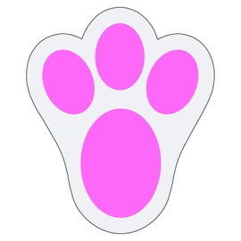 Bunny Print Floor Decals for Easter (1 Dozen) Party Decor, Floor Clings, Seasonal Decor