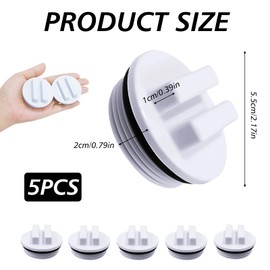 Pool Winter Plug Cap Set, Universal Fit for Skimmers and Return Nozzles, Durable Winter Caps for Sealing Pools for the Winter Months (ME-Drain Plug-Grey, Universal, 2, 1)
