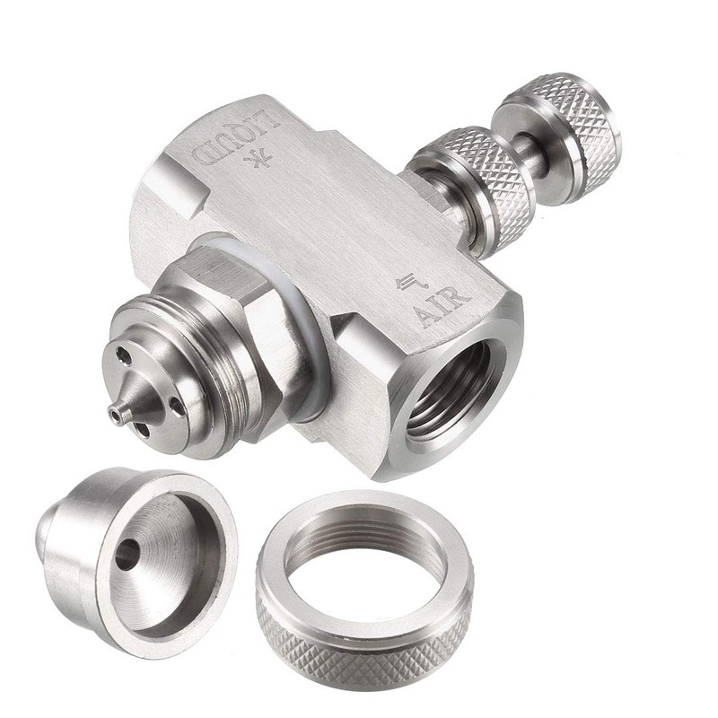 uxcell Air Atomizing Nozzle, 1/4BSPT Misting Low Pressure Flat Fan